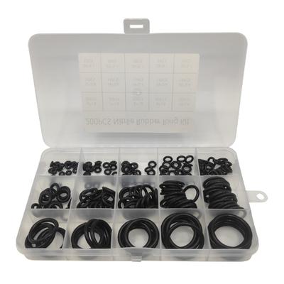 200 pezzi O-ring Kit guarnizioni Rondelle in gomma Guarnizioni Assortimento Set Distanziatori in gomma Guarnizioni Rondelle Guarnizione O-ring Kit per idraulica
