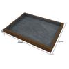 Arm Jewelry Accessory Flat Display Small Item Luxury Dark King's Tray, Case, Tray, Wooden, Tray, Holder, (No Dividers, Gray)