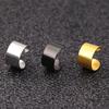 1 Pair Simple Classic Geometry CC Earrings Stainless Steel Ear Cuffs Men Women's Clips Earrings Trendy