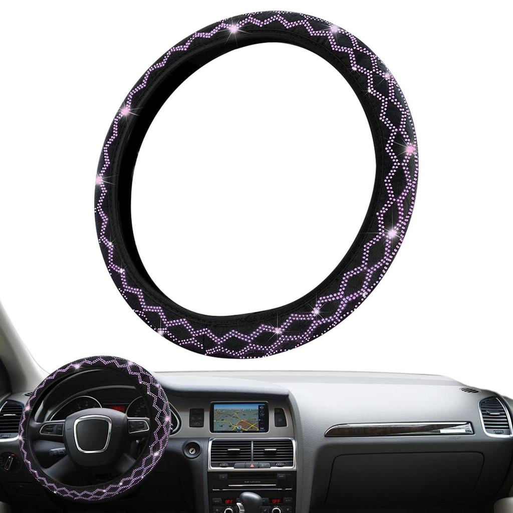 Yianyal Rhinestone Steering Wheel Cover | Car Steering Wheel Cover with Bling Crystal Rhinestones,