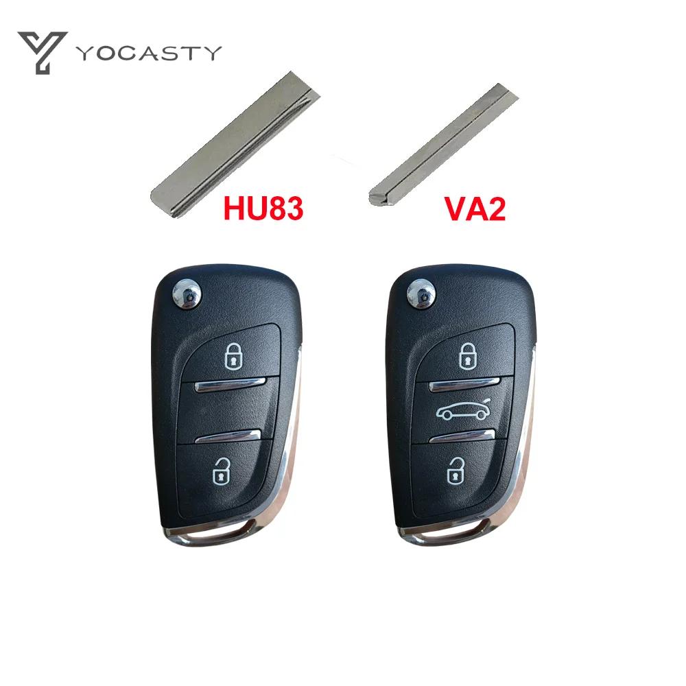 Yocasty Modified Remote Car Key Shell Flip Case For Citroen C2 C3 C4 C5 Berlingo For Peugeot 207 307 308 407 607 Hu83 Va2