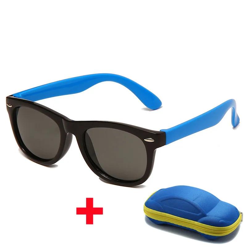 Baby Silicone Sunglasses With Glasses Box  Boys Girls Outdoor Goggles Sun Glasses Ac Lens Safety Glasses And Cases Gift For Kids