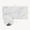 Samoprzylepny Element Dekoracyjny Winylowy Do Domu 100X50 Cm Biały Elegancki Marmur