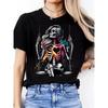 European size Women's Skeleton Heart Swing Graphic Print T-Shirt