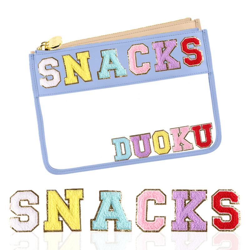 Computer Embroidery Label English Alphabet Phnom Penh Chenier Towel Embroidery Badge Sticker Clothing Accessories Decorative Embroidery Cloth Sticker