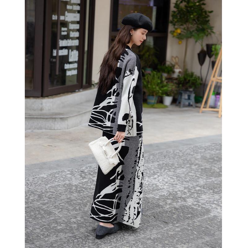 MOCANA Winter Retro 100% Wool Long Sleeve Cardigan