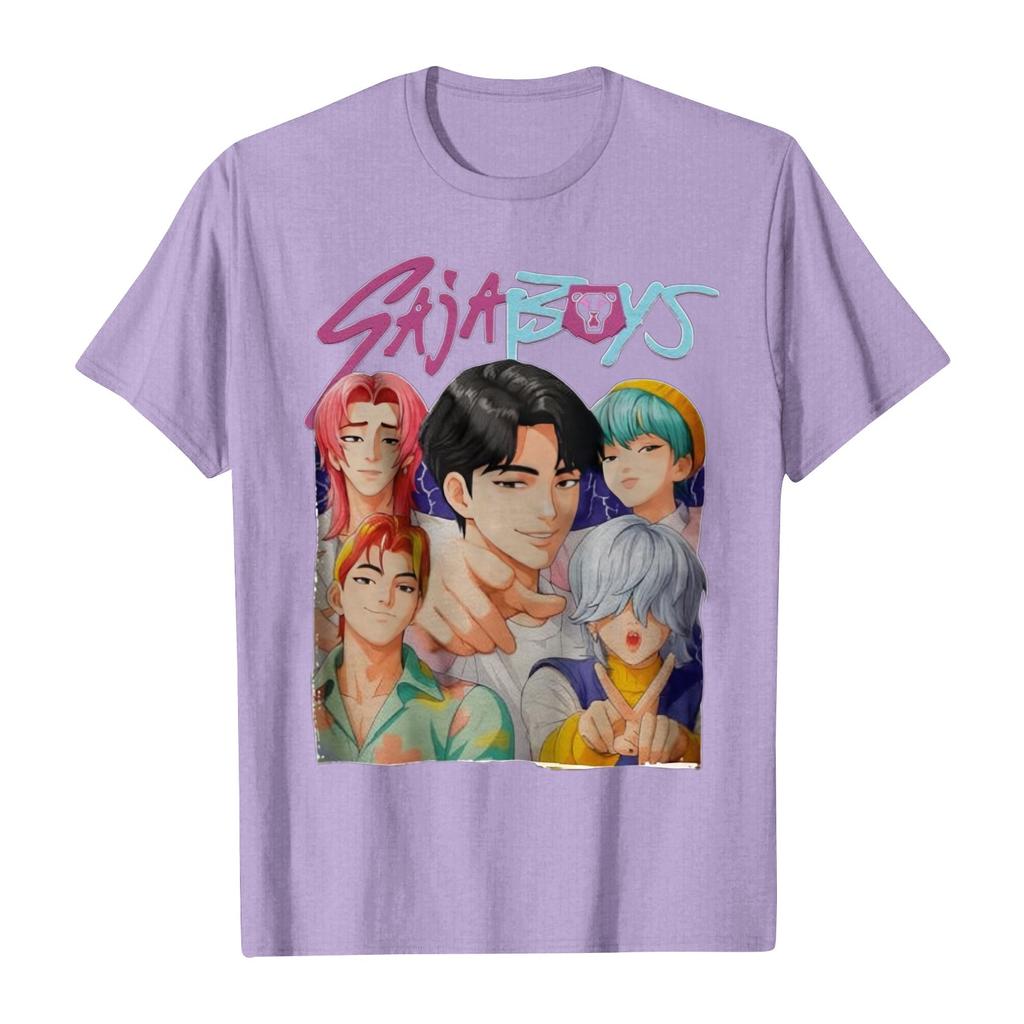 Boys And Girls Round Neck Casual Cartoon Print Short-sleeved T-shirt Tops