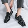 Fashion Men New Trend Fashion Loafer Shoes  Casual Fashion Versatile Tassel Leather Business Dress Party Comfortable Walking Shoes