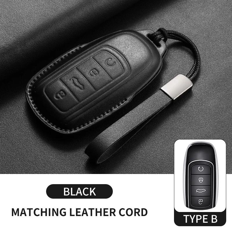 Leather Cars Key Case Cover Shell For Chery Omoda 5 Tiggo 8 Pro 9 Arrizo 5plus Tiggo 3 5X Plus Jaecoo J7 8 Exeed TXL Accessories