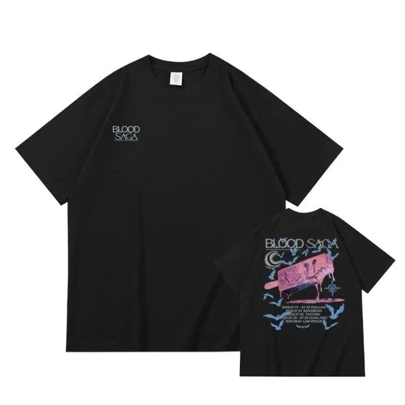Enhypen World Tour Blood Saga Popsicle Kpop Fan Black T Shirt
