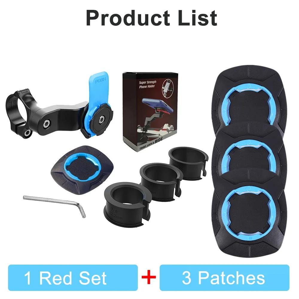 Držák telefonu na motocykl, kolo, protiskluzový, absorbující otřesy, stojan na telefon, otočný o 360°, protinárazové, bezpečnostní držáky na telefon na řídítka