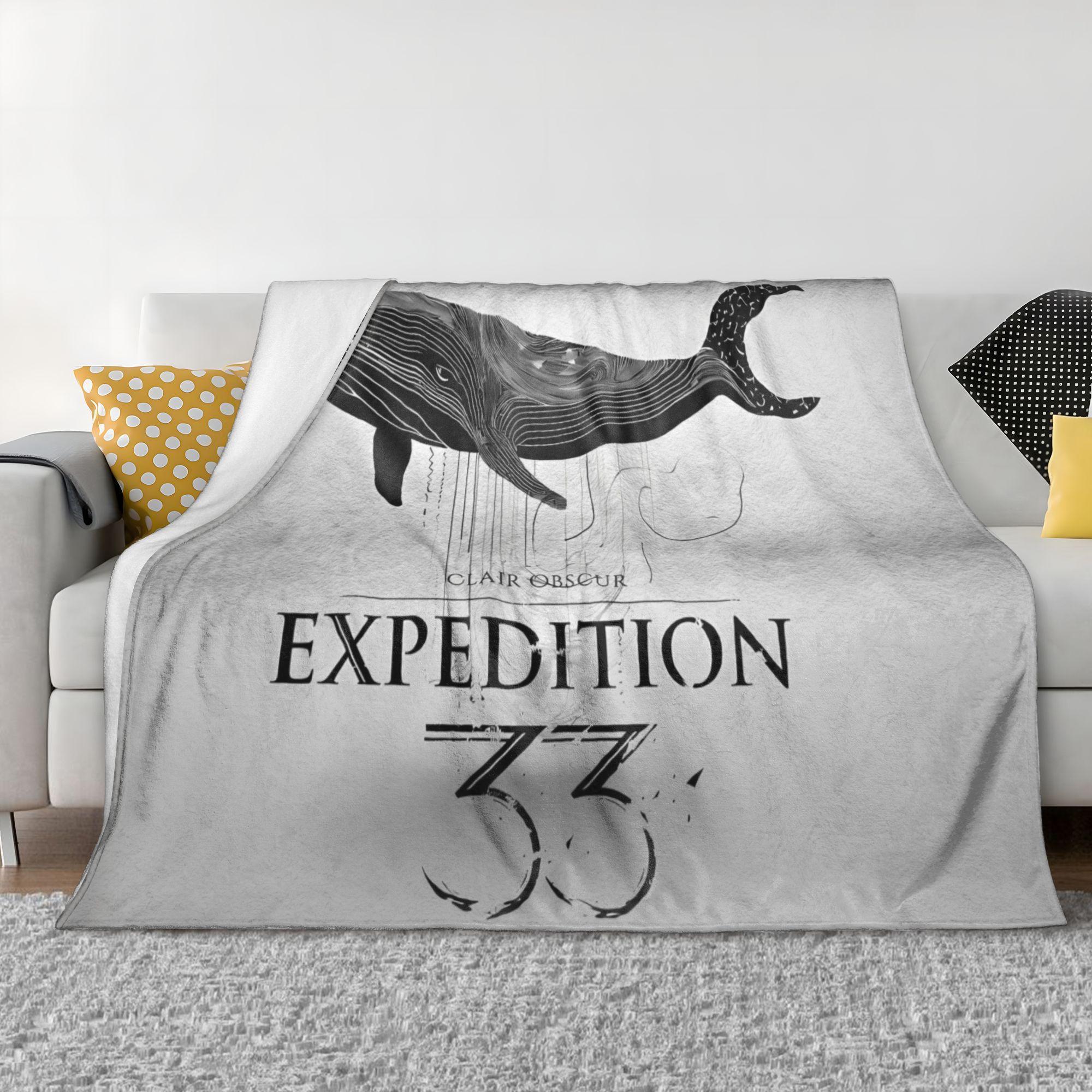 

Clair Obscur Expedition 33 Ігровий плед флісовий літній багатофункціональний суперм який плед для ліжка офісу ковдра 40x50in