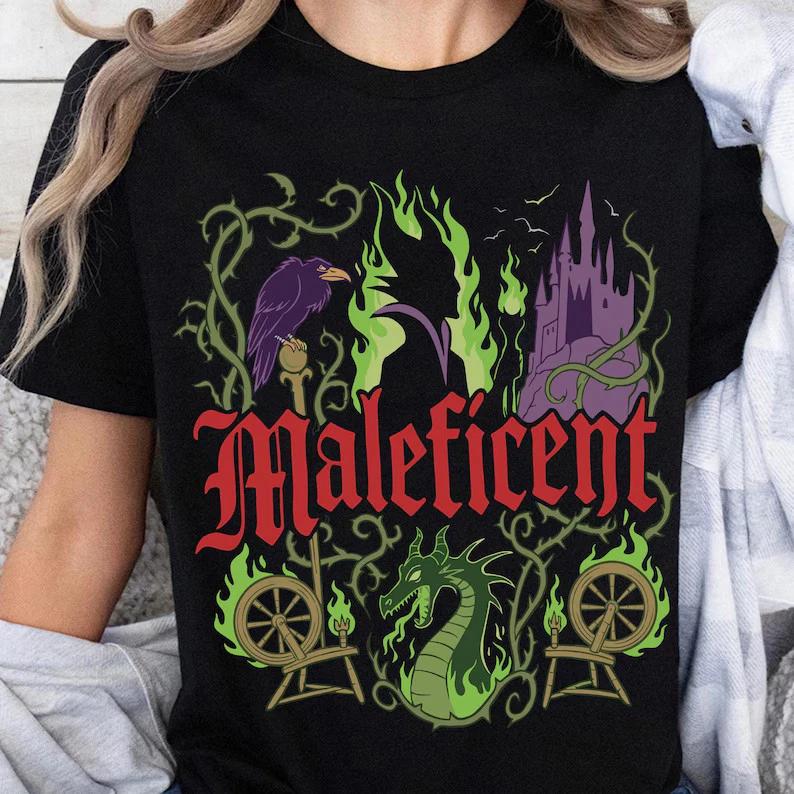 Sleeping Beauty Dragon Fire TShirt Unisex S