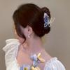 1PC Sweet Temperament Gentle Colorful Butterfly Grab Trigger High-end Exquisite Back Head Bun Shark Clip Hair Accessories