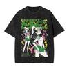 Sailors Moons Vintage Washed T Shirt  Women 100% Cotton Casual T-Shirt O Neck Anime Tees Short Sleeve Clothes Plus Size
