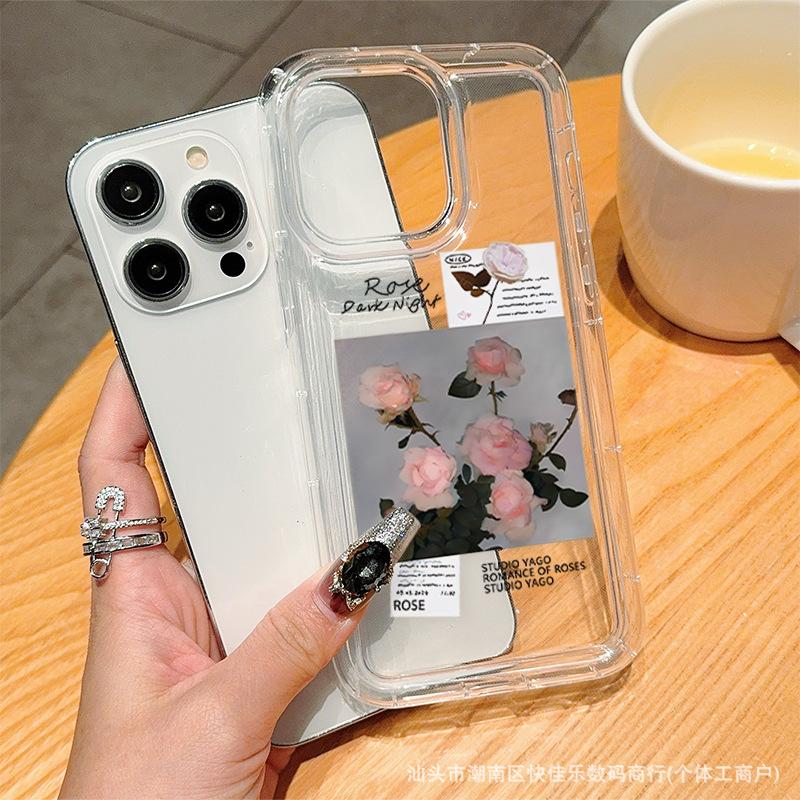 Niche ins wind flower for iPhone16 Apple 11/12/13/14/15Promax mobile phone case 17Air