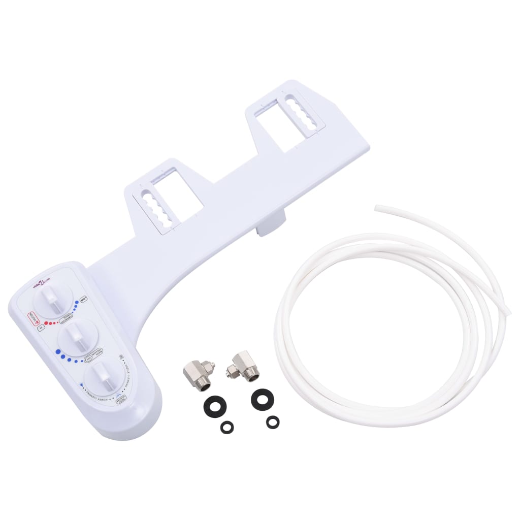 Bidet da Attacco per Sedile WC Acqua Calda Fredda Doppi Ugelli