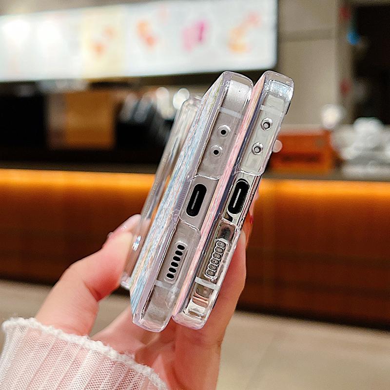 For Samsung Galaxy Z Flip6 Flip5 Flip4 Flip3 Shockproof Colorful Oil Painting Butterfly Patterned 3PCS Foldable Hard Pc Case Cover