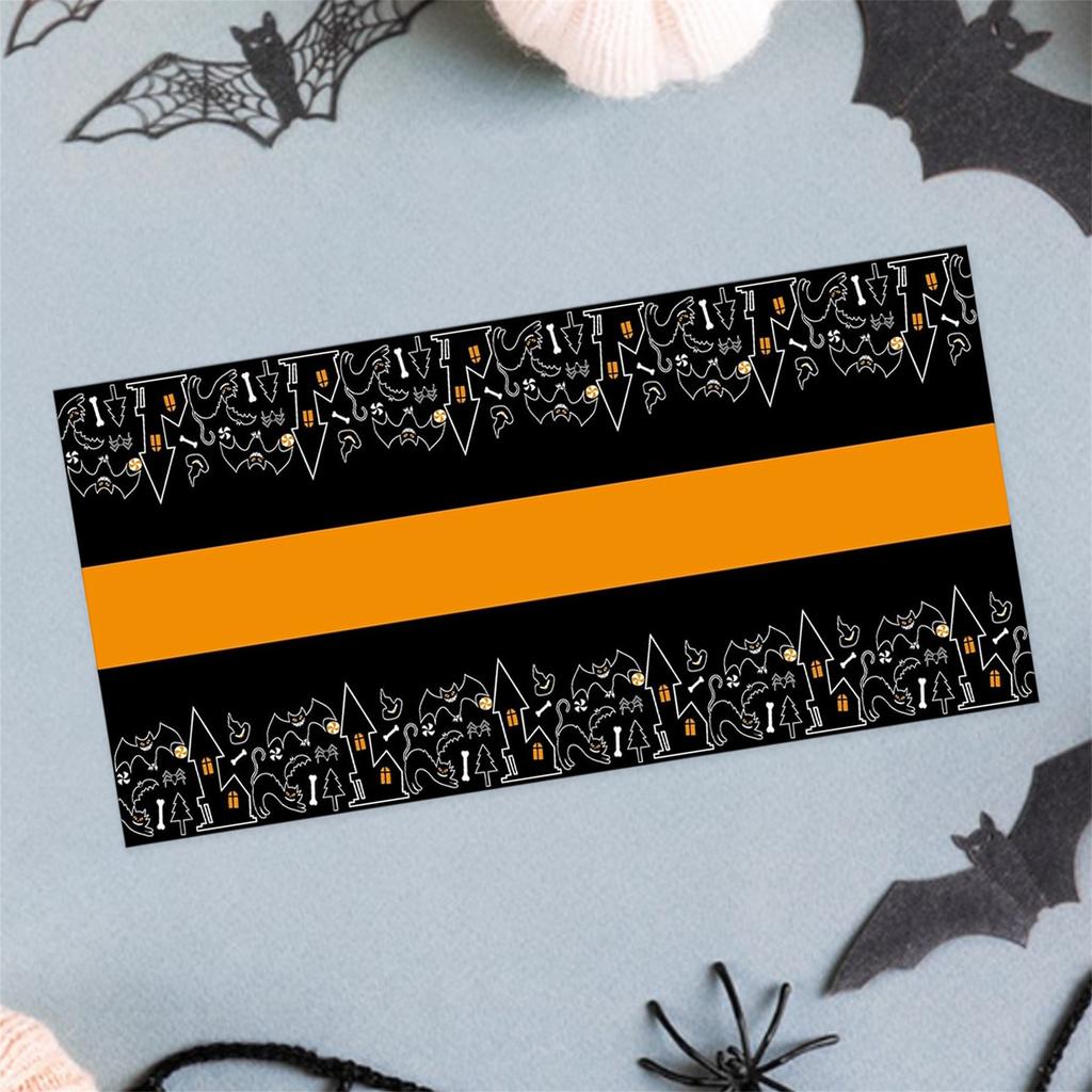 Halloween Party Supplies Disposable Tablecloth with Ghost Pumpkin Print Pattern Spooky Table Covers for Halloween Party