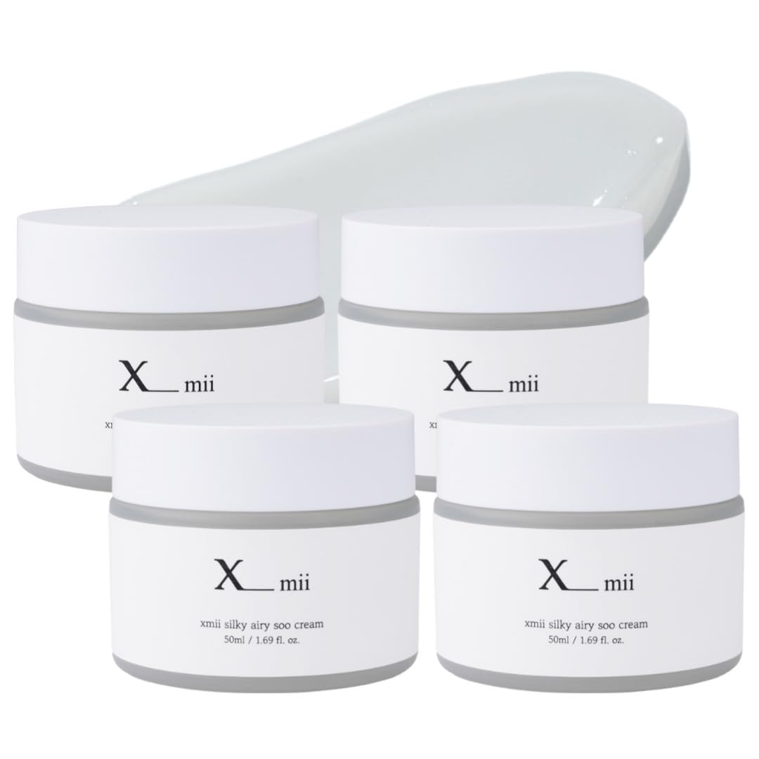 

[Official] xmii Silky Airy Soothing Cream 50ml 4-Pack Set - Cream, Hyaluronic Acid, Cica, Pore Care, Moisture Relief, Hydration, Moisturizing Cream,
