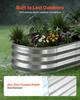 2 Pack Galvanized Raised Garden Beds, 1200 X 600 X 300 Mm, Oval Metal Planter Boxes Kit Outdoor, Bottomless Elevated Garden Box with Gloves, Alu-Zinc,