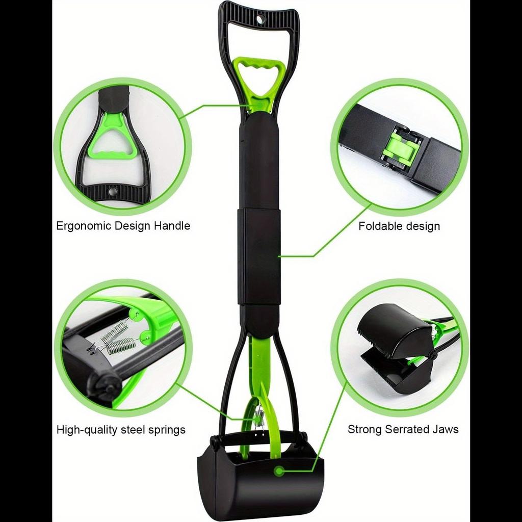 Pet Pick-up Can Be Folded with A Long Handle of 70cm. Dog Clamp Toilet. Pet Cleaning Supplies. Dog Shit Clamp Toilet Pick-up