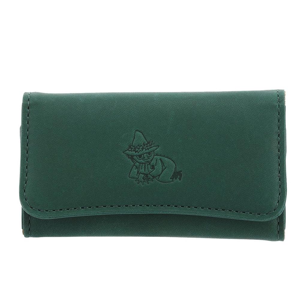 Kisora Moomin Key Genuine Made In Snufkin Embossed Green Case, Leather, Embossed, Women's, KIMN-003, Japan, Leather,