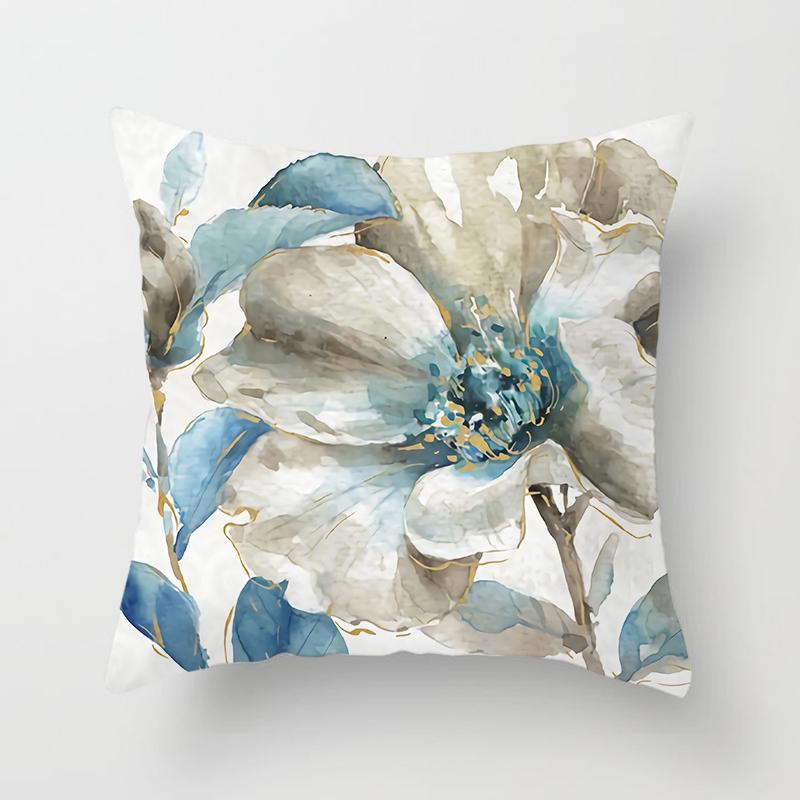 Flower Printing Pillows Decor Home Decorative  Car Sofa Cushion Cover Bed Pillowcase Bird Pillow