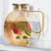 Snail Glass Pitcher 2.5L 84oz Large Iced Tea Pitcher with Handle Lids for Fridge Door Water Jug Sun Tea Bottles Cold Water Cups