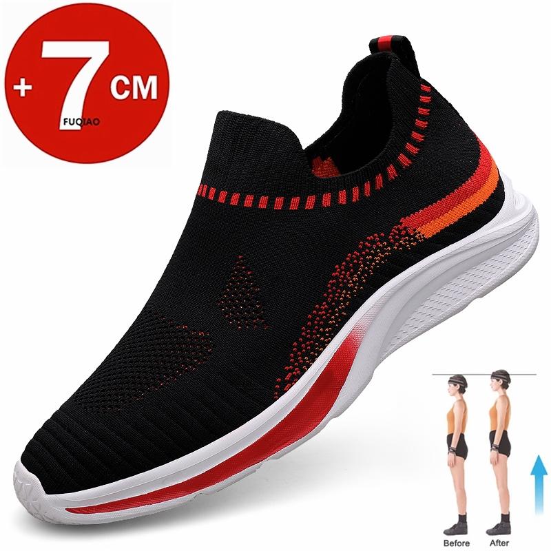 

Повседневная сетчатая обувь на лифте, мужские кроссовки, обувь для увеличения роста, спортивная обувь для отдыха, обувь для увеличения роста, мужская обувь с увеличенной стелькой 7 см, дизайнерская 37