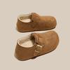 Retro Velvet All-inclusive Birkenstocks Autumn and Winter New Lazy Soft-soled Pregnant Women Warm Beanie Shoes