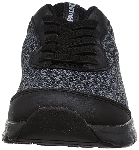 SPALDING Women's 5E JIN 3850 Wide-Waist Lightweight Walking Sneakers, Size 24.0 Cm, Black