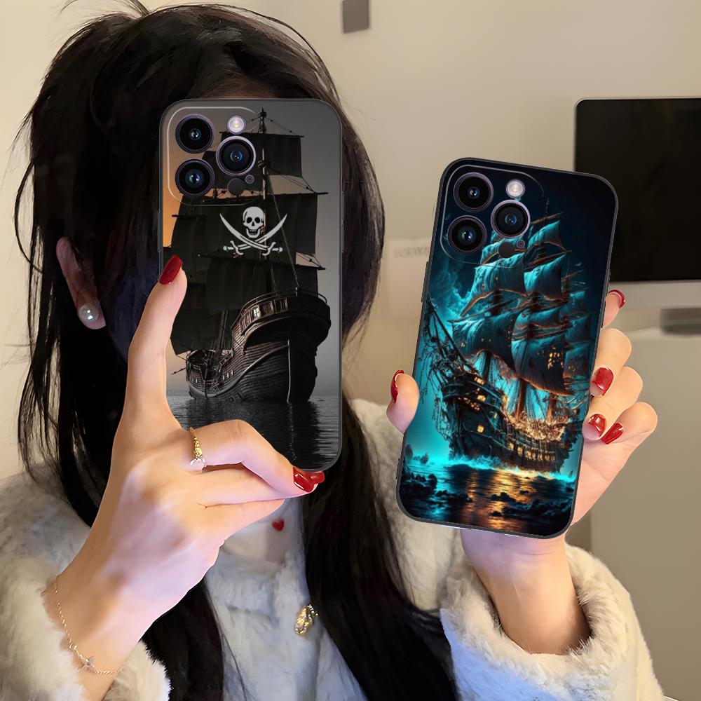 Pirate Corsair Mobile Phone Case for iPhone 17 16 15 14 13 12 11 X XR XS 8 7 Air Pro Max Plus Mini Colorful Cover Cover Luxury
