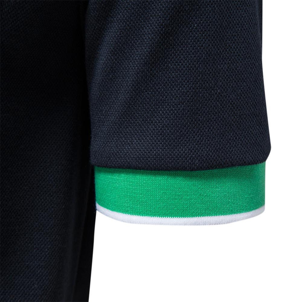 Men's Polo Shirt Summer Lapel Breathable Sports Patchwork Pocket