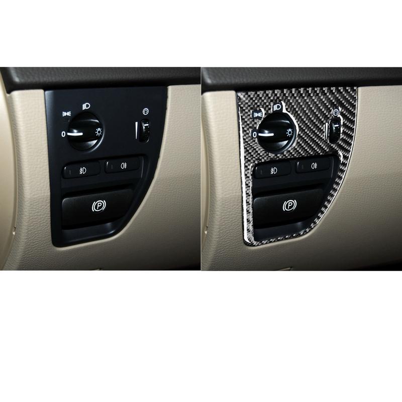 Wood Grain Car Interior Accessories Window Lift Cover Console Air Vent Cover Gear Shift Panel Sticker For Volvo XC90 2003-2014