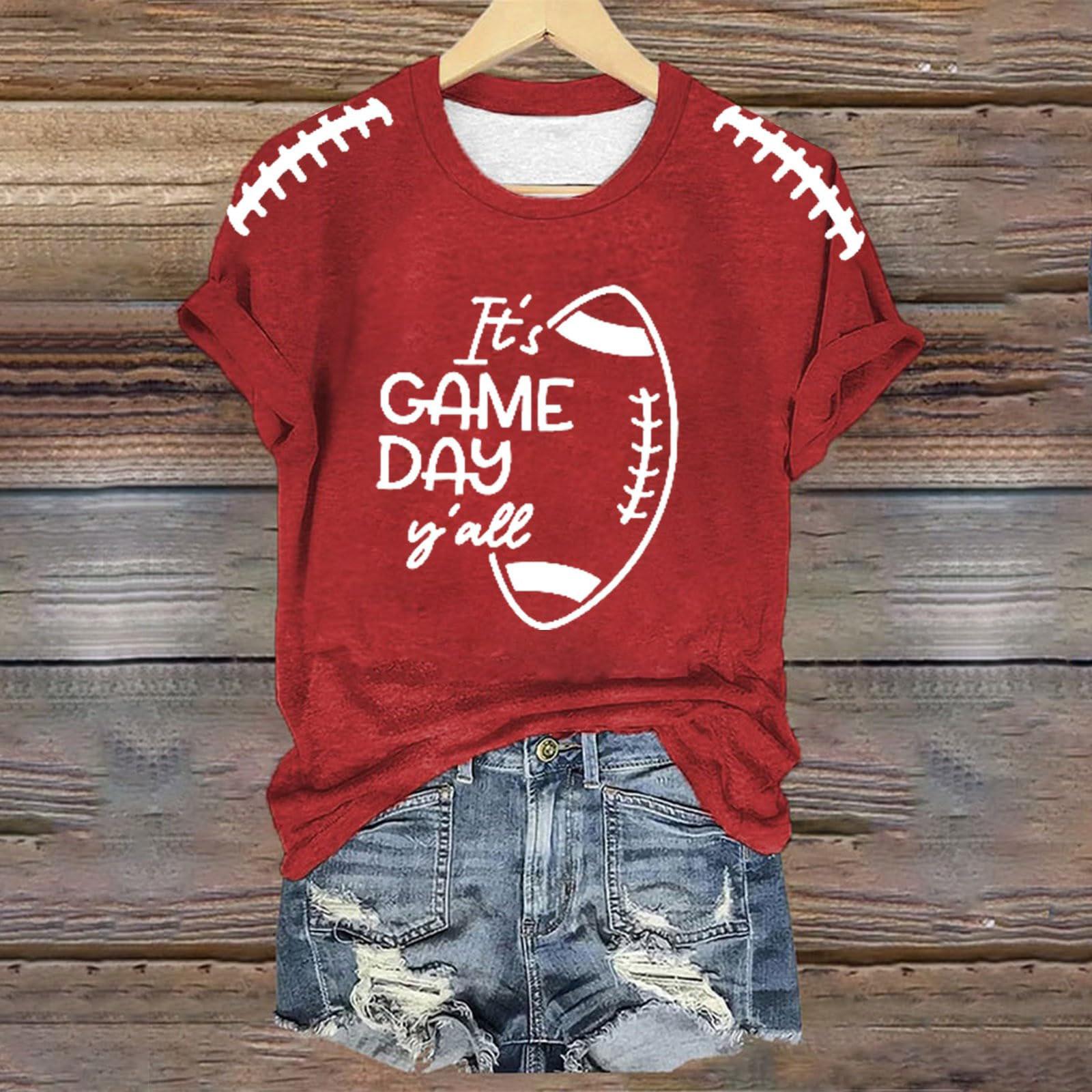 

Женский модный повседневный свободный пуловер с коротким рукавом и принтом с круглым вырезом XXL красный