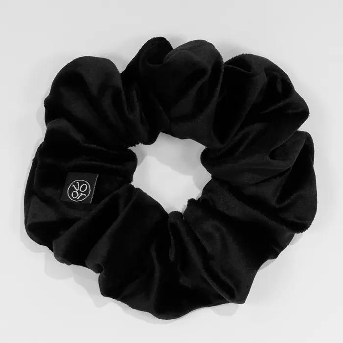Matt Velvet Scrunchie_Medium_Black