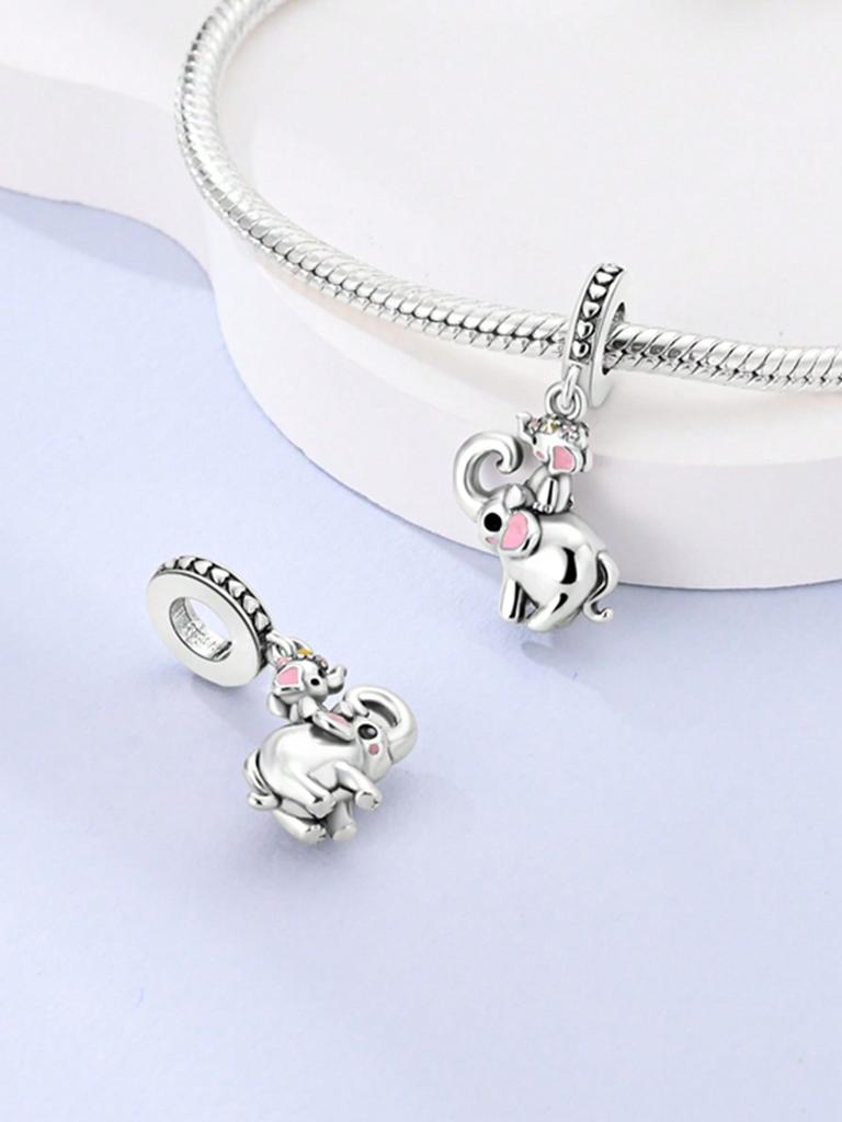 Charms Plata Animals Elephants And Zebras Beads Copper Plated Fit Charms Copper Original Bracelet For Jewelry Making Diy Charm