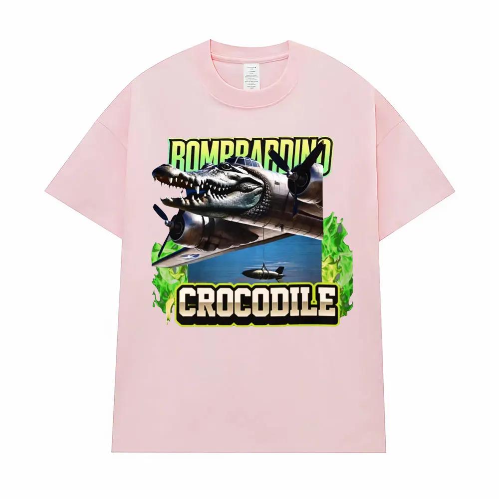 Bombardino Crocodile Funny Reptile Meme T-shirts Women Fashion Gothic T Shirt Unisex Vintage Short Sleeve T-shirt