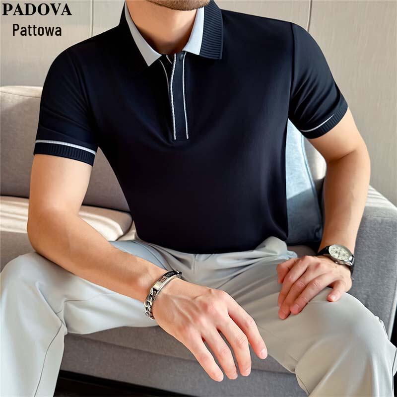 

Patova Men s Business Casual Short Sleeve Polo Shirt L