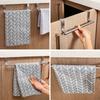 1PC Stainless Towel Rack Over Door Towel Bar Hanging Holder Bathroom Kitchen Cabinet Towel Rag Rack Hook Hanger Storage Tool