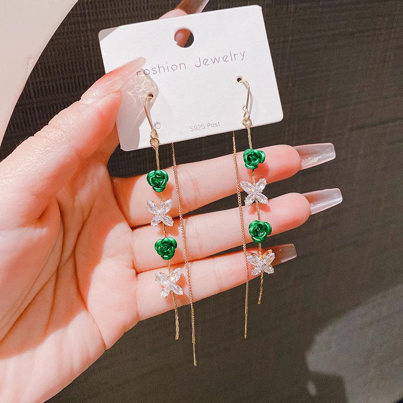 Simple Temperament Light Luxury Anti-lost Earrings Women's Fashion High Sense Tassel Versatile Super Fairy Personalized Earrings