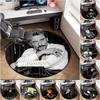 1pc Johnny Hallyday Music Album Round Carpet Painted Printed Circular Carpet, Home Door Mat, Outdoor Travel Protection Carpet