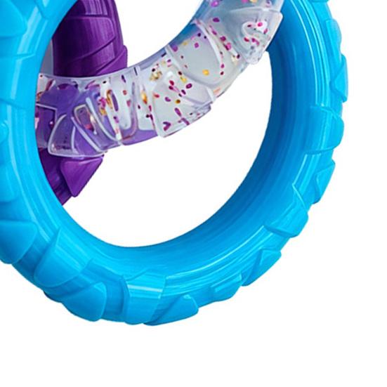 Three-Ring Dog Toy Interactive Dog Tug of War Toy Connected Rings Dog Chew Toy for Puppy Teething Biting Teeth Cleaning