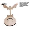 Halloween Candle Holder Wooden Holder, Silhouette Ghost/Bat/Scarecrow/Bat Natural Wood Tealight Stand for Home Table Fireplace Decor Fall Festival