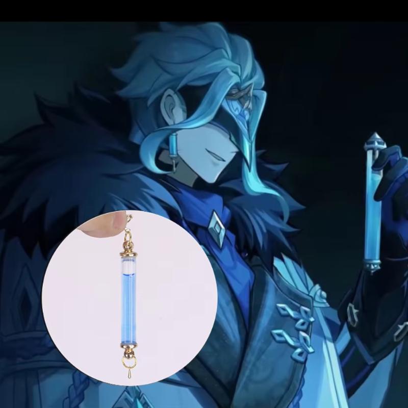 Game The Dottore Doctor Cosplay Earrings Ultra-Light Drop Design Costume Jewelry for Long Time Wear Cosplay Parties