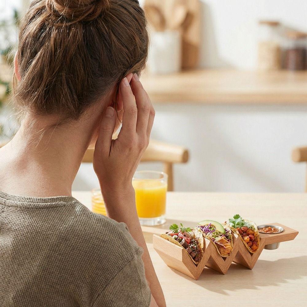 Stabile Taco-Platte Japanischer Stil Seeigelhalter Essens-Servierständer Holz-Sushi-Rack Hochzeit