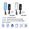 Aluminum Motorcycle Rearview Mirror Scooter Bike Side View Black Blue/White Glass Square Frame Strong Vibration