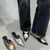 2025 Fashion New Low Heel Baotou Half Slippers Muller Shoes Versatile Fairy Wind Flat Bottom No Heel Outer Wear