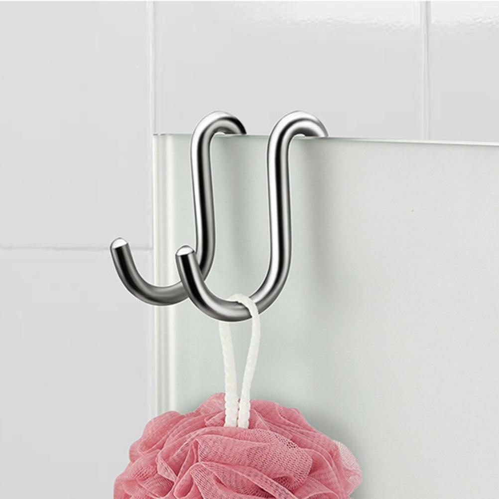 Shower Door Towel Hooks for Bathrooms Double Sided Glass Shower Hooks Over The Frameless Glass